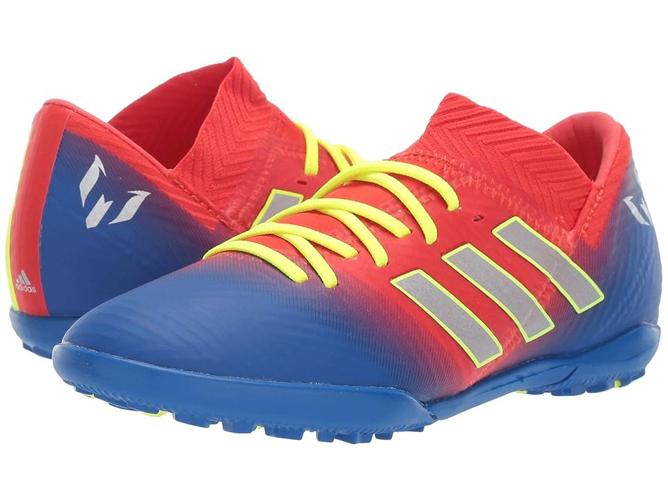 

adidas Kids Nemeziz Messi 18.3 TF Soccer (Little Kid/Big Kid) (Active Red/Silver/Blue) Kids Shoes, Multi