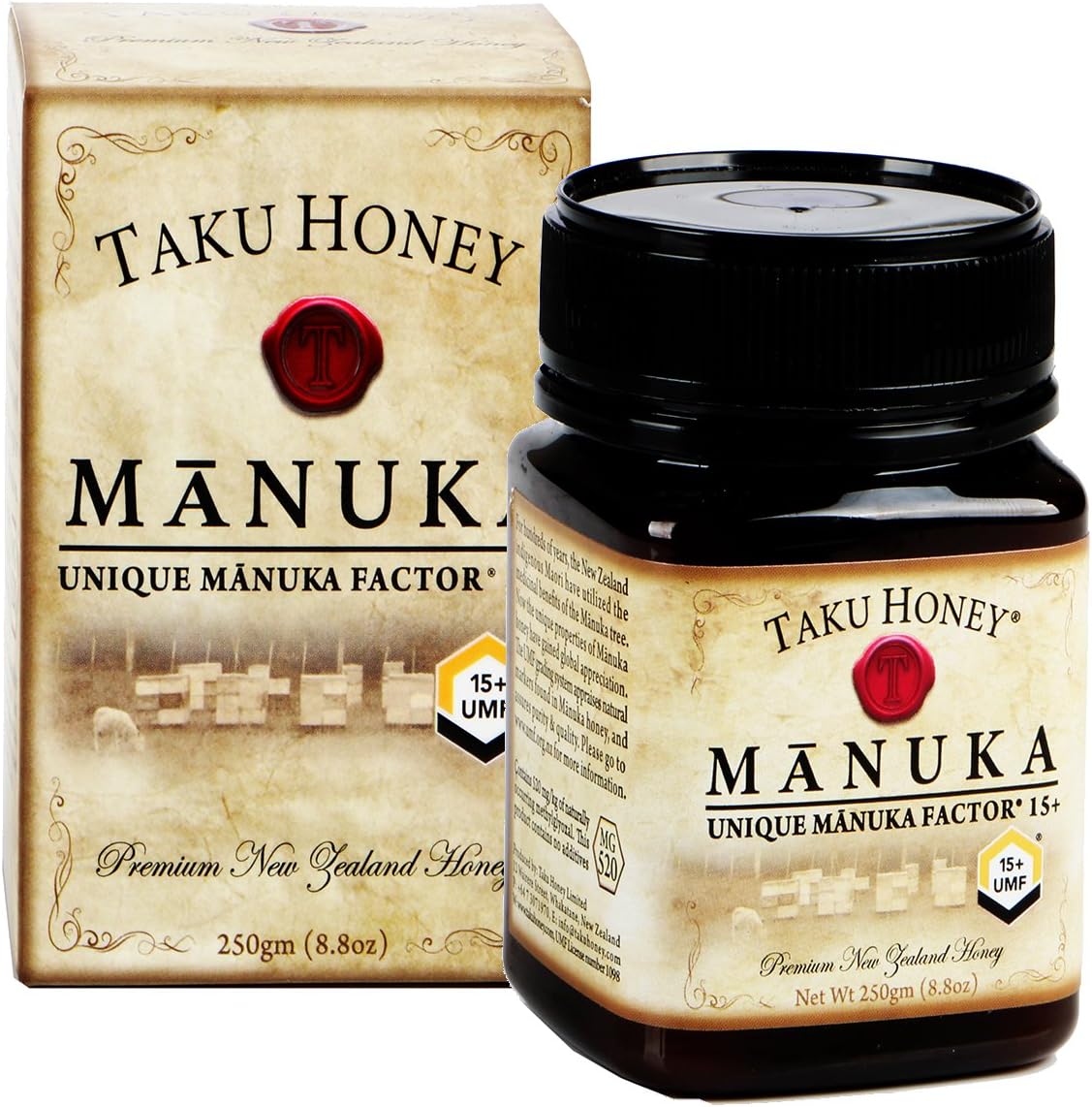 Taku Honey UMF 15+ Manuka Honey (MGO 514+), 250g