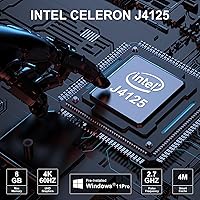Vista 2 de Mini PC Stick Intel Celeron J4125 Windows 11 Pro 8GB DDR4 512GB SSD Compute Stick Soporte 4K HD, Gigabit Ethernet, 2.4G+5.0G Dual Band Wi-Fi, puerto