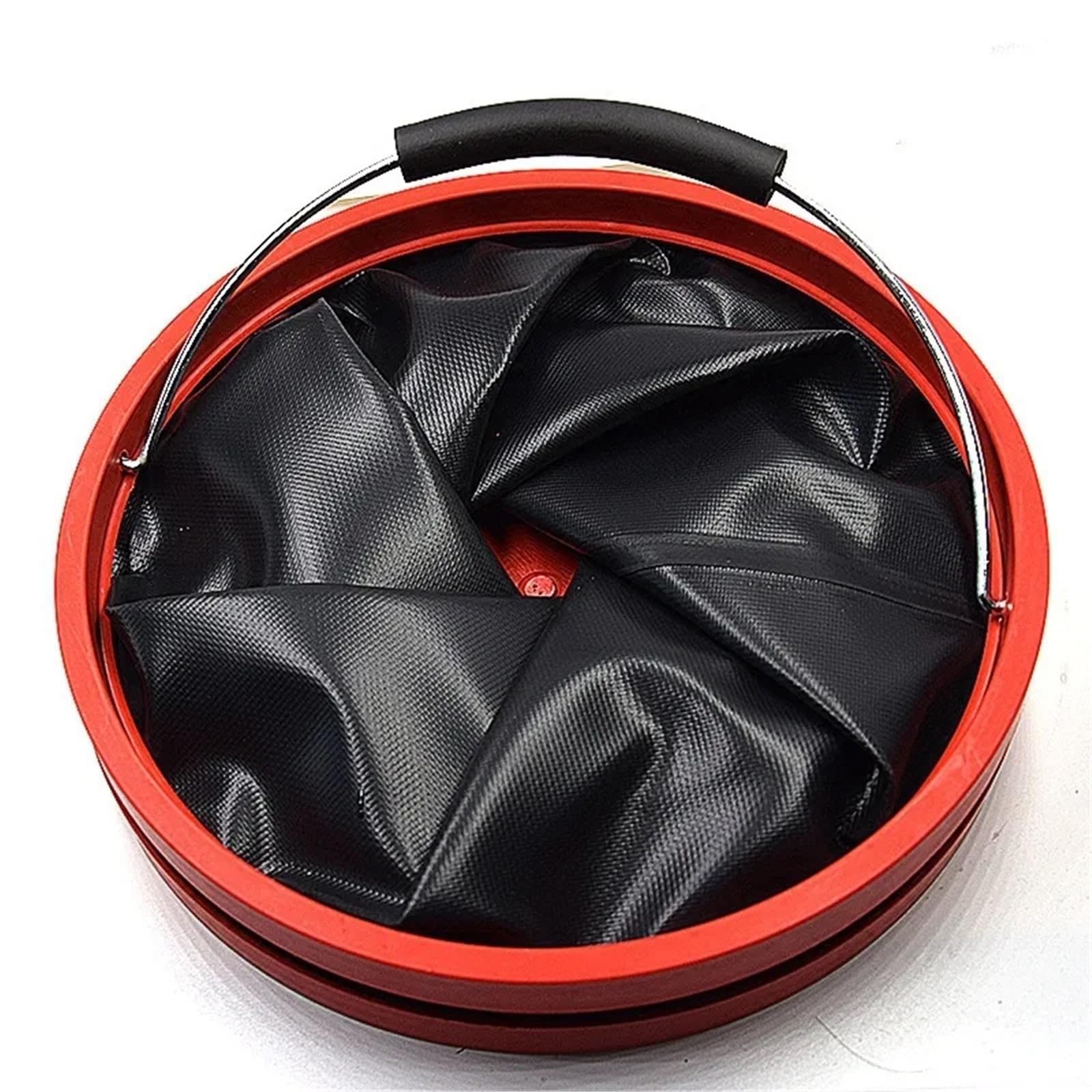 Cubo Plegable de 2 uds, Cubo multifunción for Lavado Coches, Grande, portátil, for Acampar al Aire Libre, Pesca, Accesorios Agua para Lavado Camping(Black)