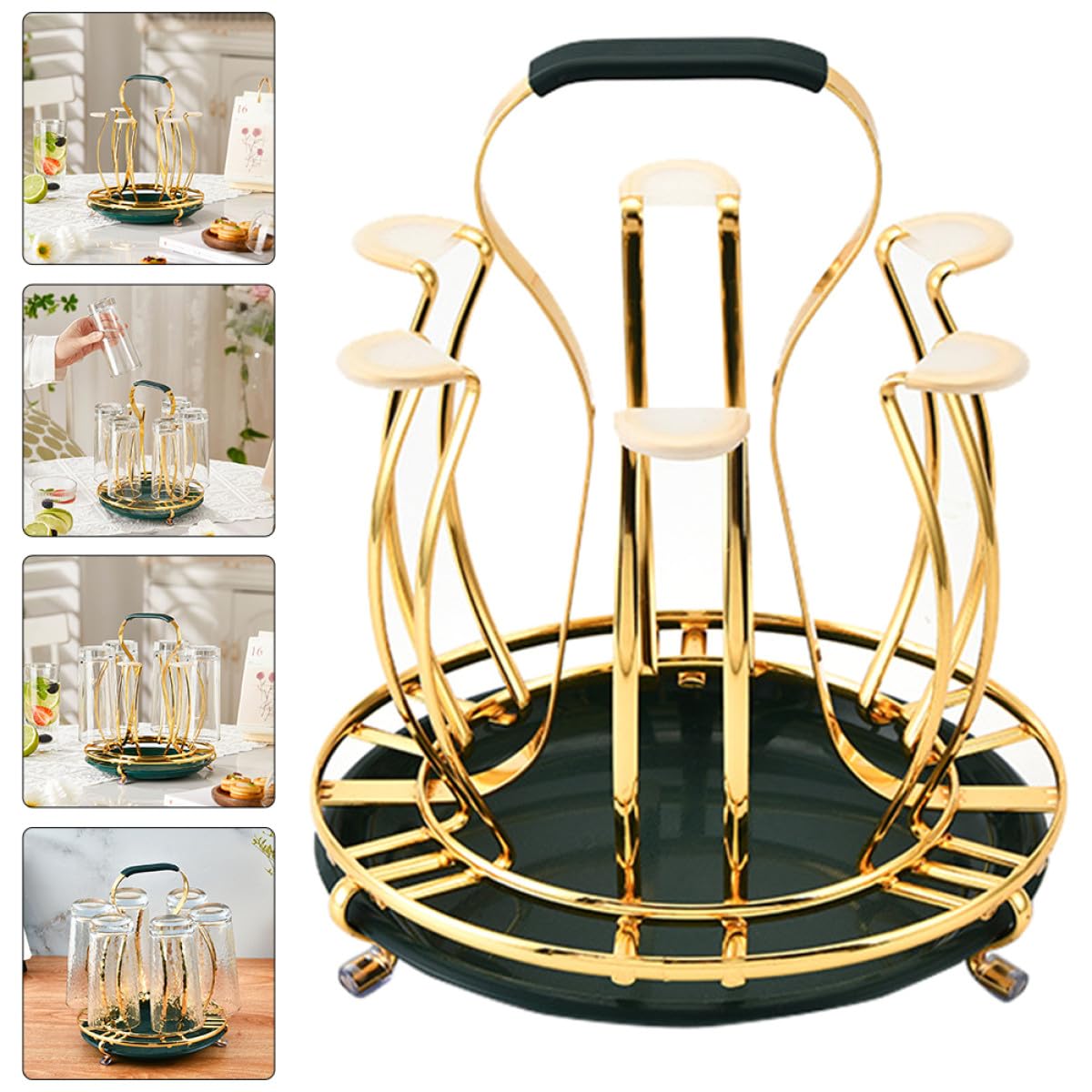 GALPADA Porte-gobelet Égouttoir en Fer Robuste et Antirouille Cuisine Domestique ou Professionnelle, Support de Tasse Créatif et Décoratif Design Européen