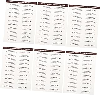 NOLITOY Calcomanías de tatuajes de cejas, 6 u...