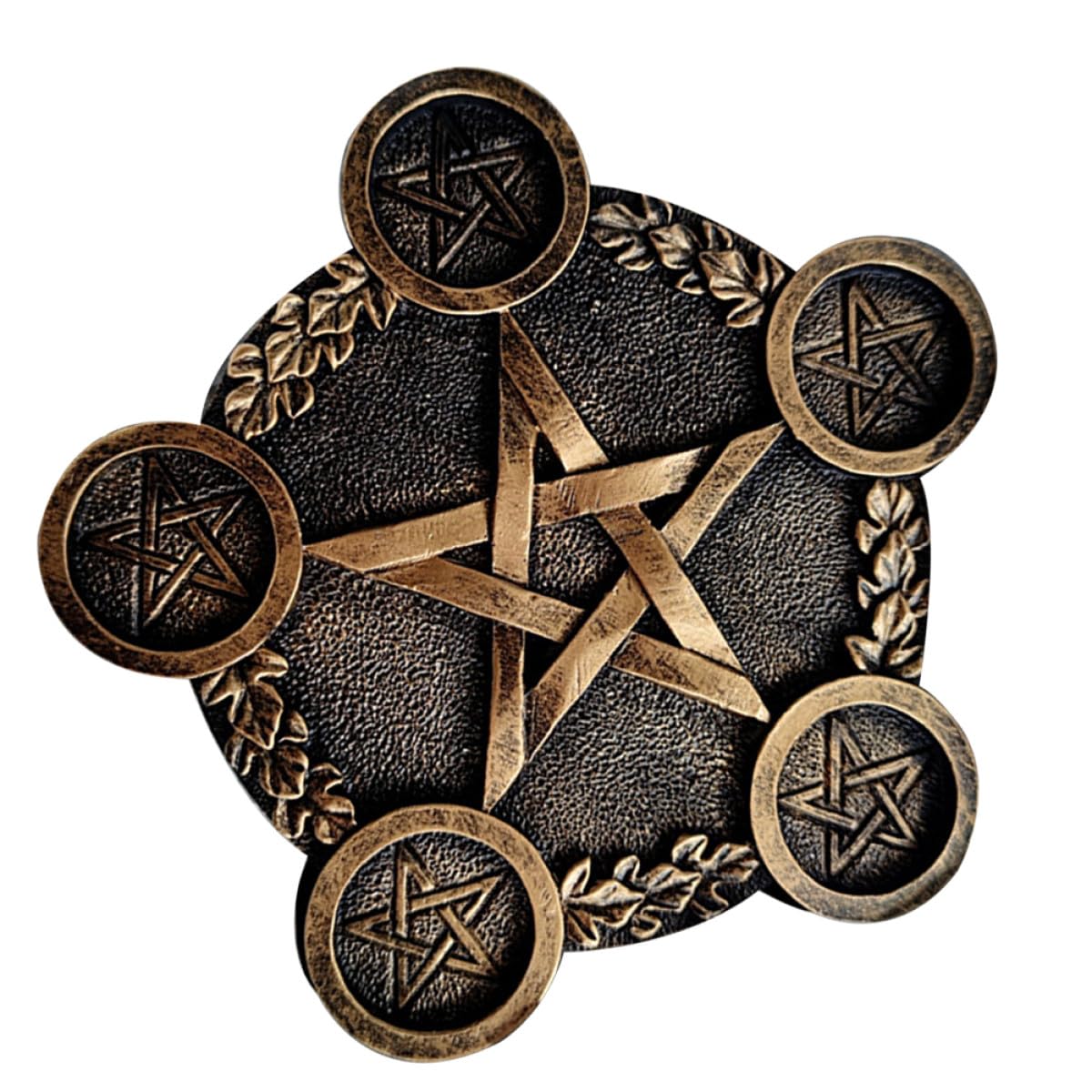 Bougeoir pentacle en résine décoratif pour une ambiance zen