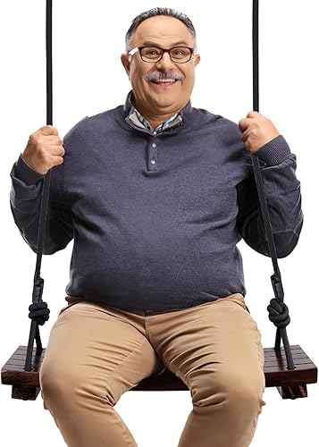 PELLOR Asiento de columpio de madera, columpio de madera carbonizada colgante de 23.6 x 9.8 x 1.0 pulgadas para adultos, niños y niños,