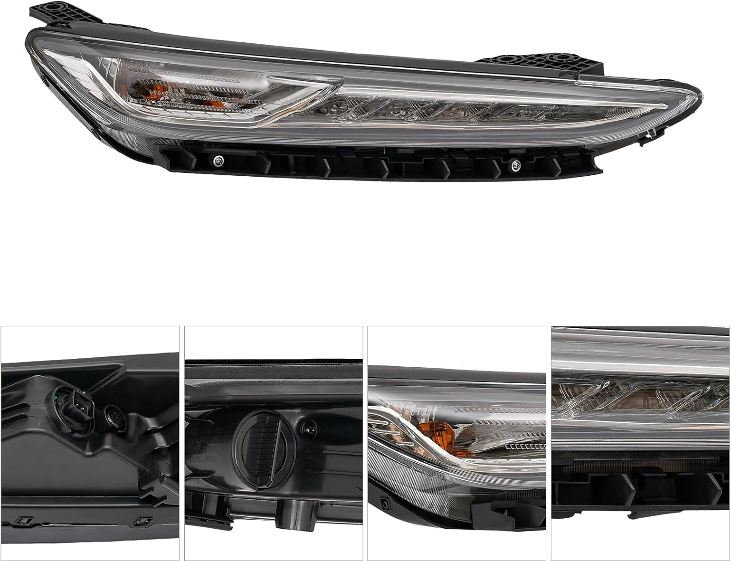 For 2018 2019 2020 2021 Hyundai Kona Daytime Running Light - LED Daytime Running Lamp, Right Passenger Side, DRL Light Replacement, w/Bulbs, OEM 92208J9010(12V)