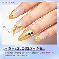 Vista 3 de Makartt Arte de Uñas en Gel 3D: Gel de Escultura 3D para Arte de Uñas, Polvo de Uñas Cromado Espejo, Esmaltes en Gel, Tallado, Pintura Metálica 3D
