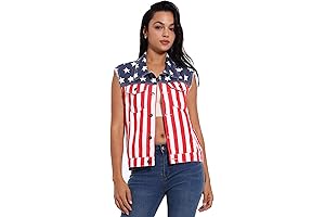 Women's American Flag Print Vest: Patriotic Style, Casual Comfort