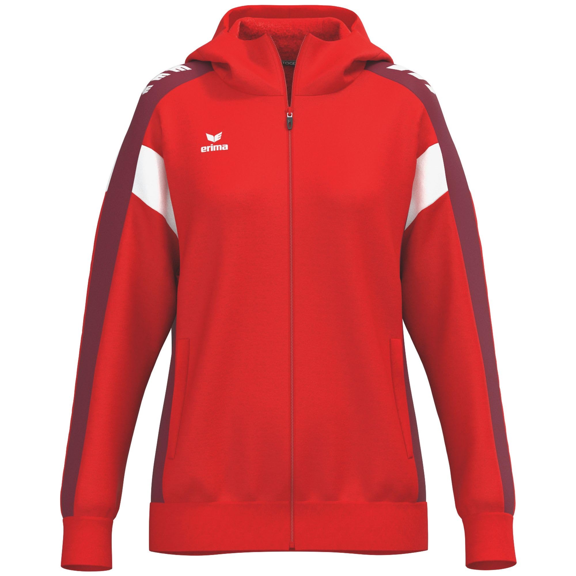 Erima Women's Celebrate 125 Training Jacket With hood (1032536), red/new bordeaux, 40