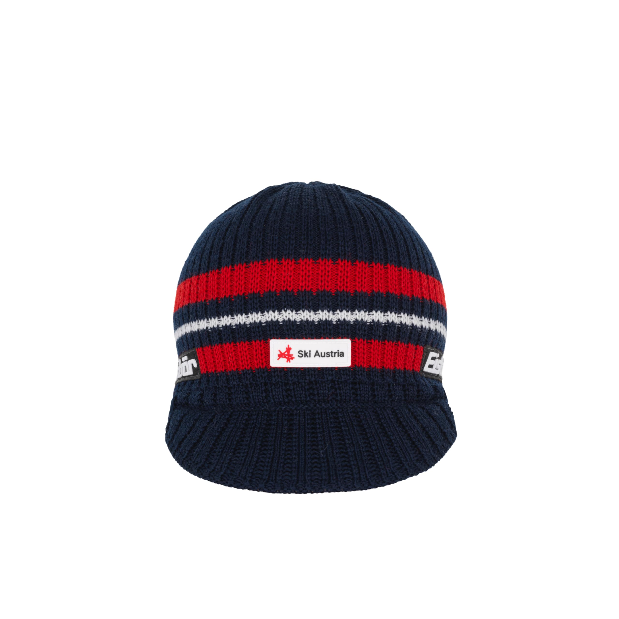Eisbär Pauli Ski Austria Strickmütze mit Schirm Strickcap Beanie Wintermütze Skimütze Herren - Made in Schirm, Herbst-Winter Herbst Winter