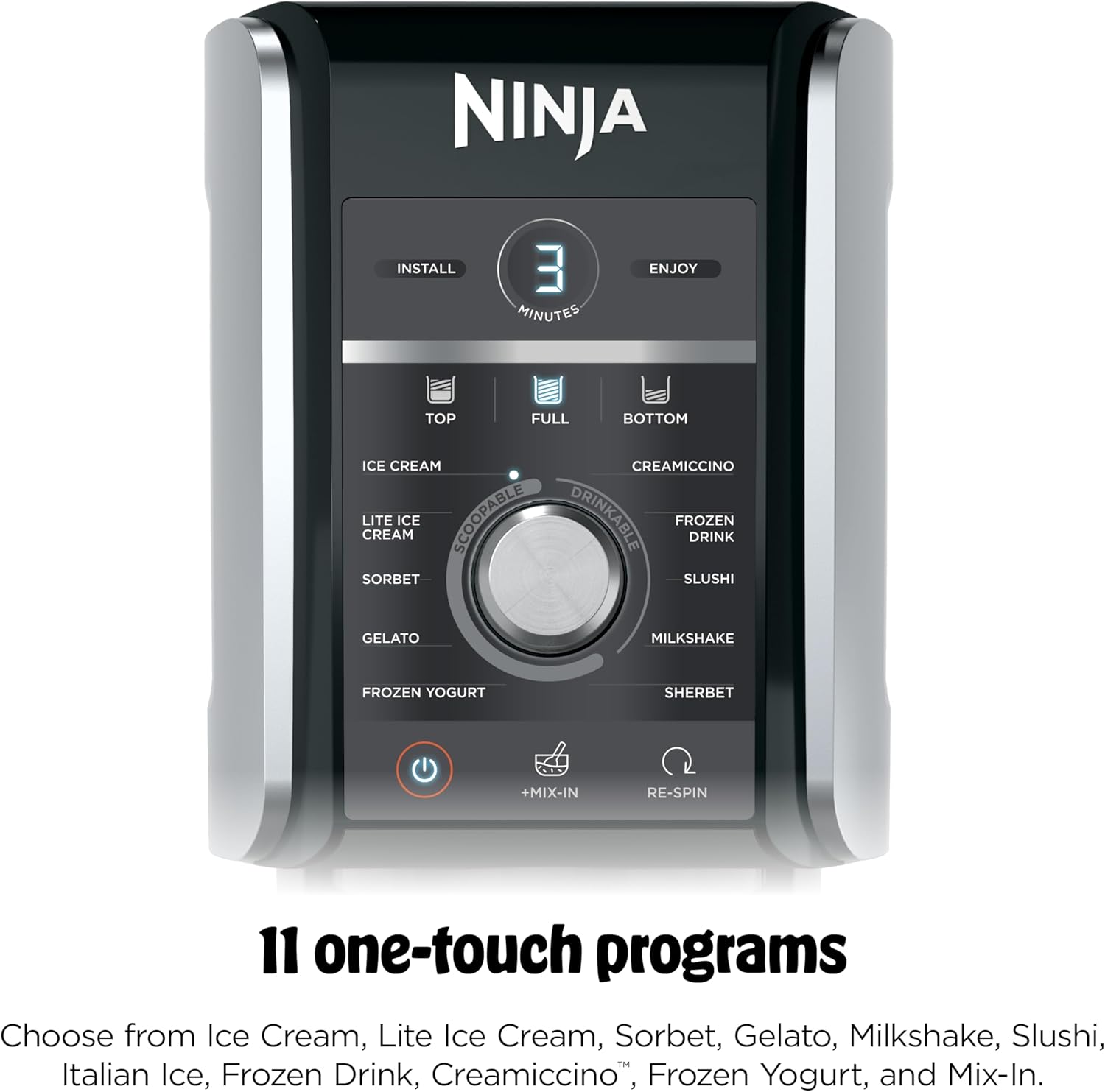 Ninja CREAMi Deluxe Ice Cream Maker, Treats and Frozen Desserts, Sorbet, Milkshakes, Yogurt and More, 11-in-1 Programs, XL Capacity, Includes Two 24-oz Family-Size Tubs, Silver, NC501 - Image 13