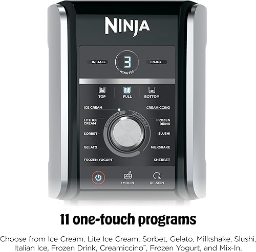 Miniatura 13 de Ninja CREAMi Deluxe Máquina de Helados y Postres Congelados para Helados, Sorbetes, Batidos, Yogur Congelado y Más, 11 en 1, Capacidad XL, Plateado
