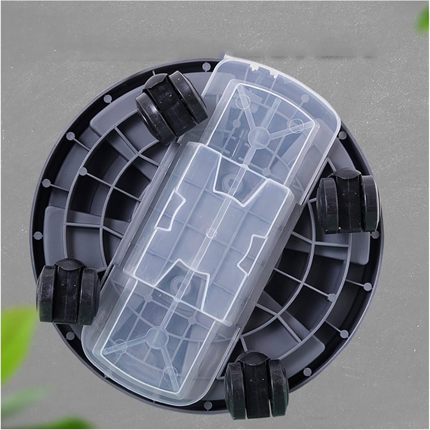 Wooden Vase Base Plant Dolly Planter Caddies with Wheels Plastic Flower Pot Stand Indoor Outdoor Movable Planter Stand Planter Trolley Wooden Vase Stand (Size : 23cm)