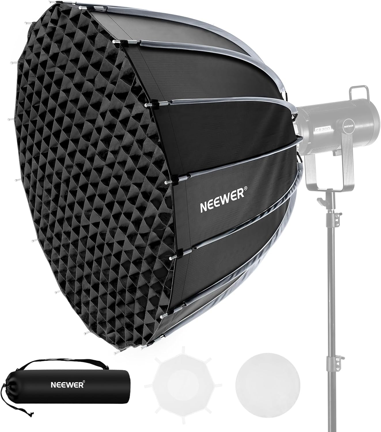 Amazon.com : NEEWER 35.4"/90cm Parabolic Softbox Bowens Mount, Quick ...