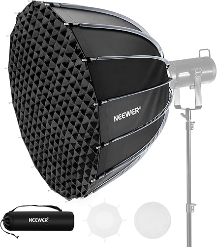 NEEWER 35.4"90cm Parabolic Softbox Bowens Mount, liberación rápida con difusoresrejillabolsa para iluminación continua de video CB60 CB200B MS60
