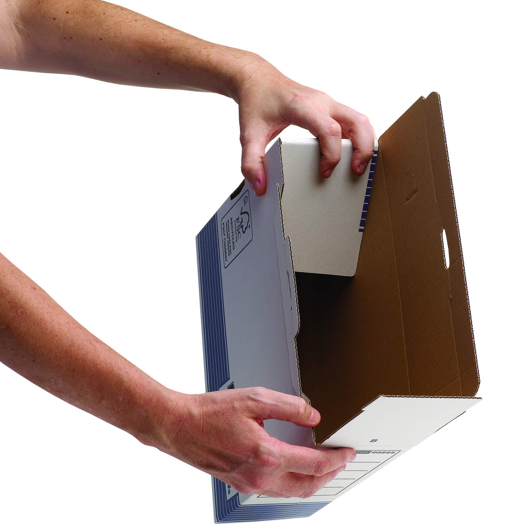 Bankers Box Pudełko archiwalne w formacie A4+, szerokość grzbietu 200 mm, seria systemowa, z szybką konstrukcją FastFold, w 100% z kartonu pochodzącego z recyklingu, opakowanie zawiera 10 sztuk