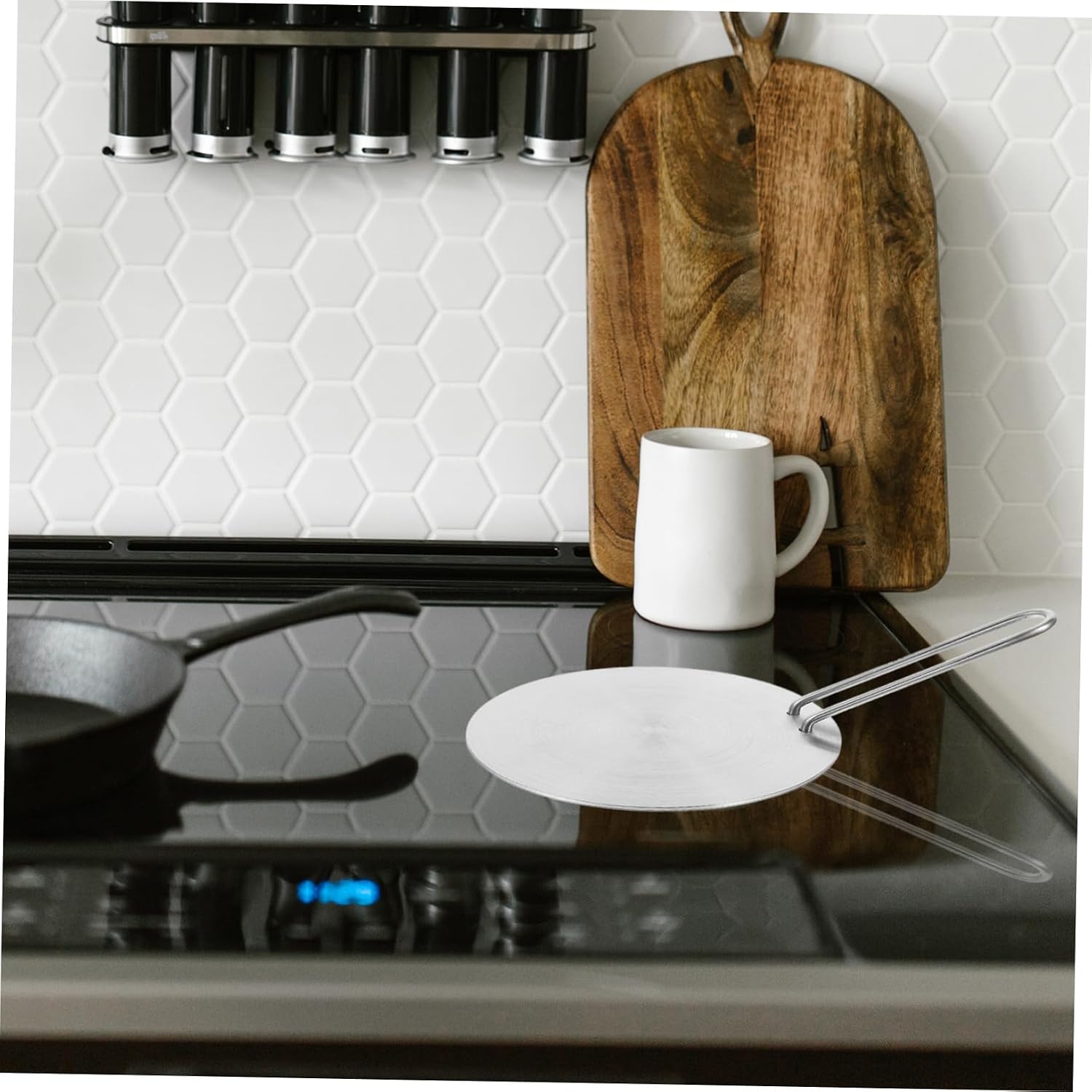 HEMOTON Induction Cooktop Plate Adapter Sturdy Metal Heat Diffuser for Cooking Gas Stove to Induction Hob Converter
