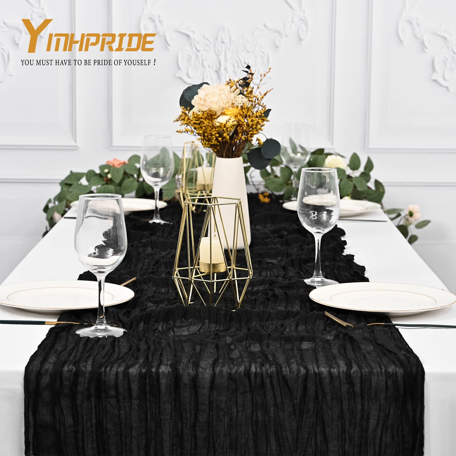 3 Runner Da Tavola In Garza - Decorazione Romantica Per Matrimoni E Feste - Foto 11