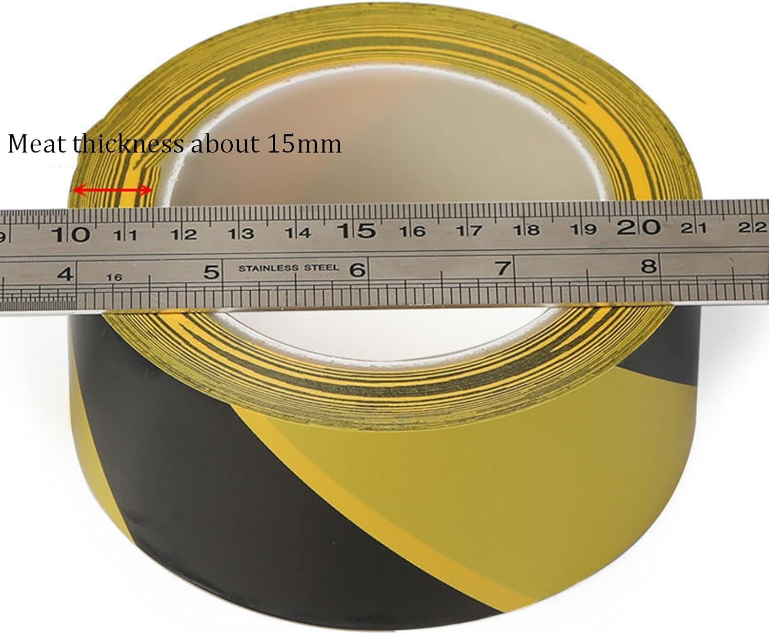Safety Tapes 48mm X 33m Hazard Warning Tape Adhesive Marking Barrier Tape, Floor Tape I Caution Tape I Ideal for Social Distancing Floor Tape and Floor Tape