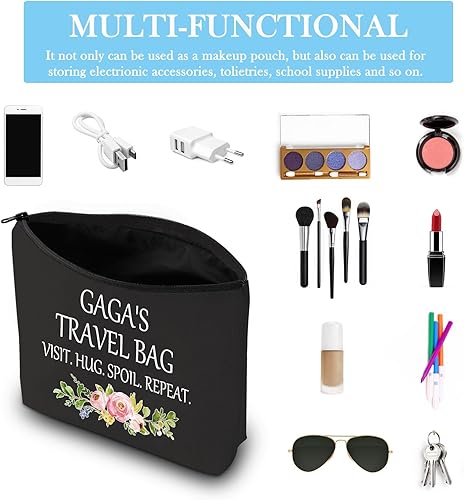 Miniatura 3 de Gaga Gift Gaga Bolsa de maquillaje Gaga Regalo de Apreciación de la Abuela Neceser de Viaje para Gaga, Viajes de Gaga Negro, Moderno