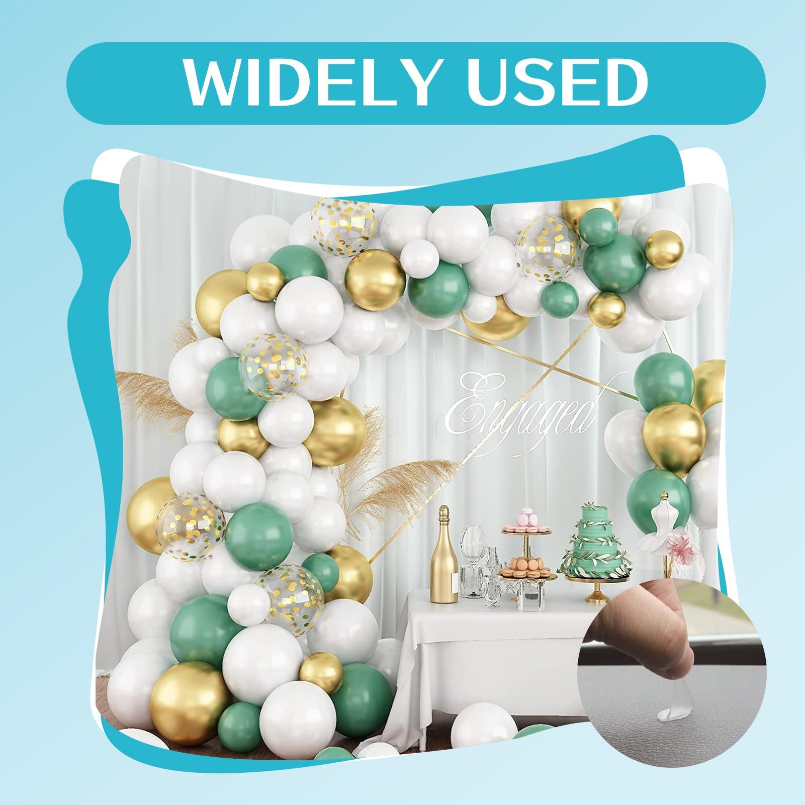 500 sztuk dwustronnych kropek samoprzylepnych, 10 mm, dwustronne podkładki samoprzylepne, okrągłe, samoprzylepne kropki do balonów, dekoracji festiwalowych, DIY, majsterkowania, papieru, szkła, metalu