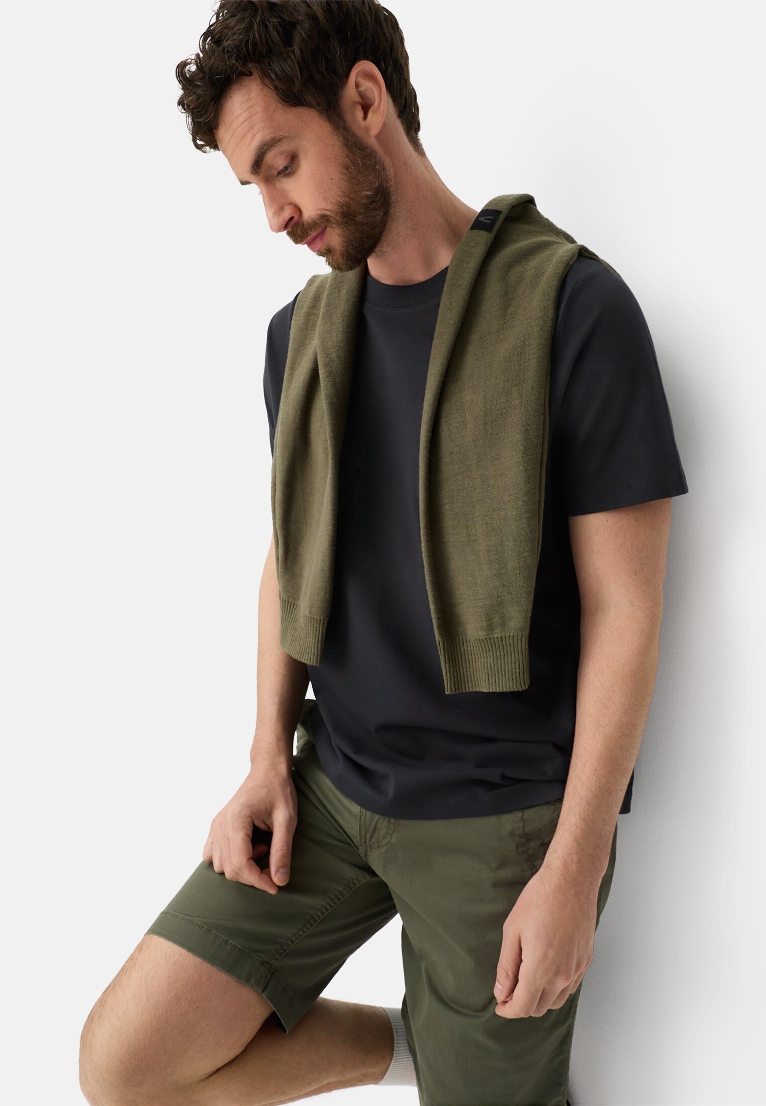 camel active Herren T-Shirt mit Brusttasche