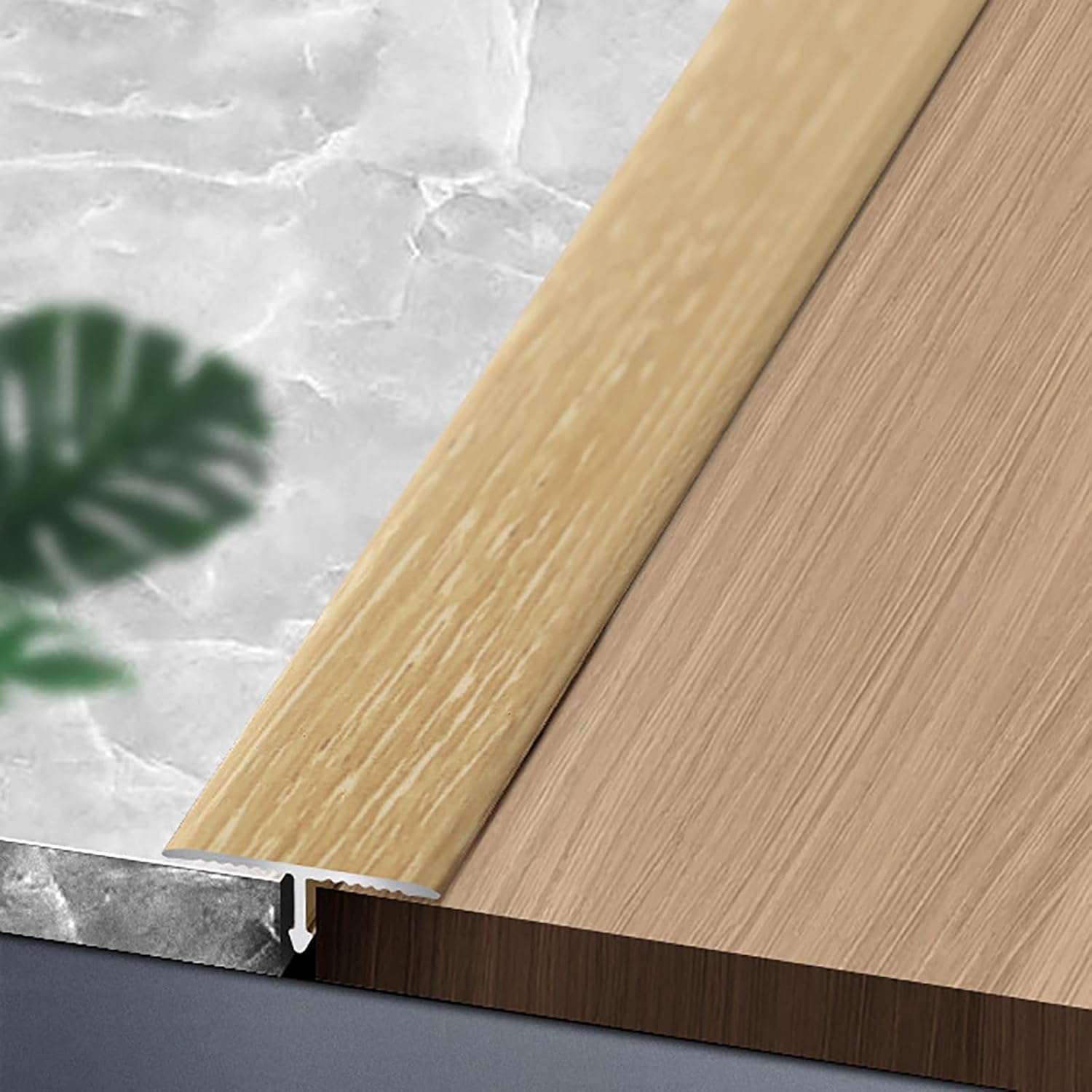 CLSQLXYJZC Floor Transition Threshold Strip, Aluminium Alloy T Molding Floor Transition Strip for Doorways, Wood to Tile Edging Trim Strip, for Bedroom Doorway Edge Trim (Color : A, Size : 0.9m*2)