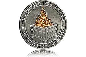 1PC Dumpster Fire Challenge Coin: Your Desktop Dumpster Buddy