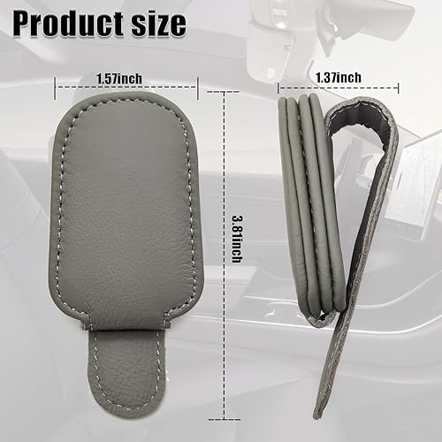 Miniatura 9 de Soporte magnético de cuero para lentes de sol para automóvil, adecuado para lentes de sol de piernas finas, accesorios universales para la mayoría