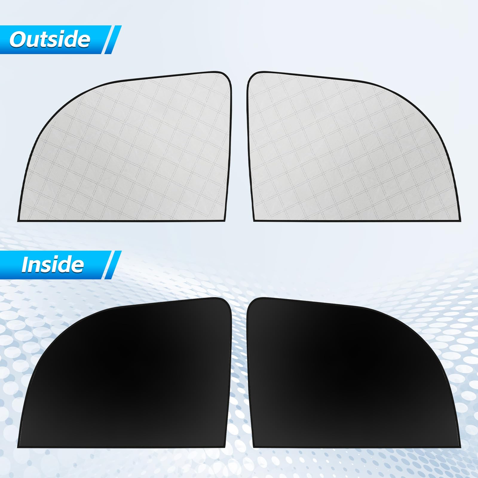 2 Pièces Pare-Soleil de Fenêtre latérale Voiture remplace pour Mercedes-Benz Vito/Classe V/Marco Polo W639/W447 2003-2026, Protection Magnétique Luxe, Pare-Soleil Confidentialité Réfléchissant UV