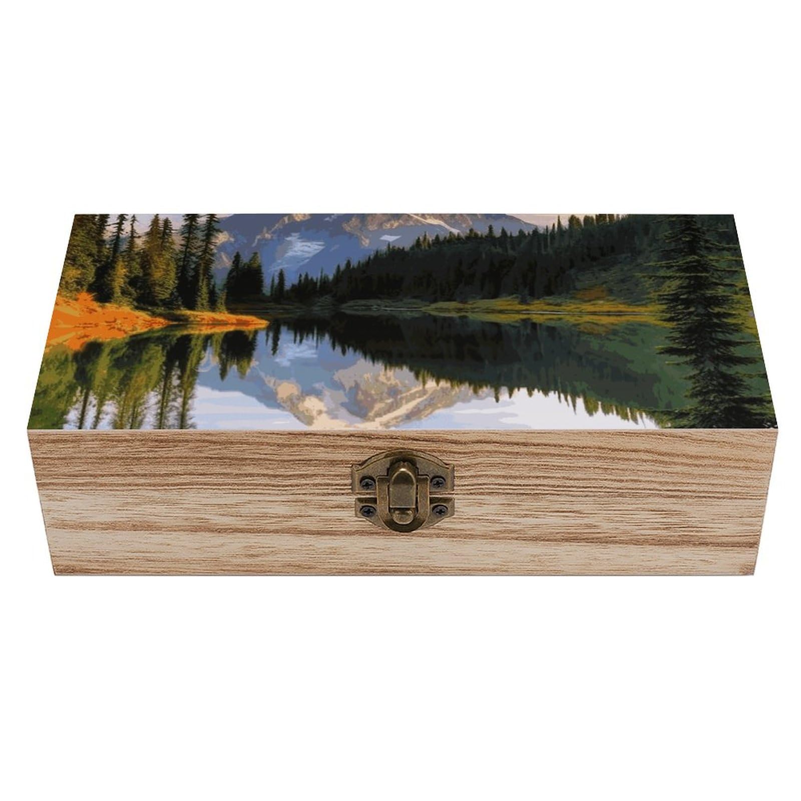Boîte en bois contre le désordre rangement loisirs créatifs et photos