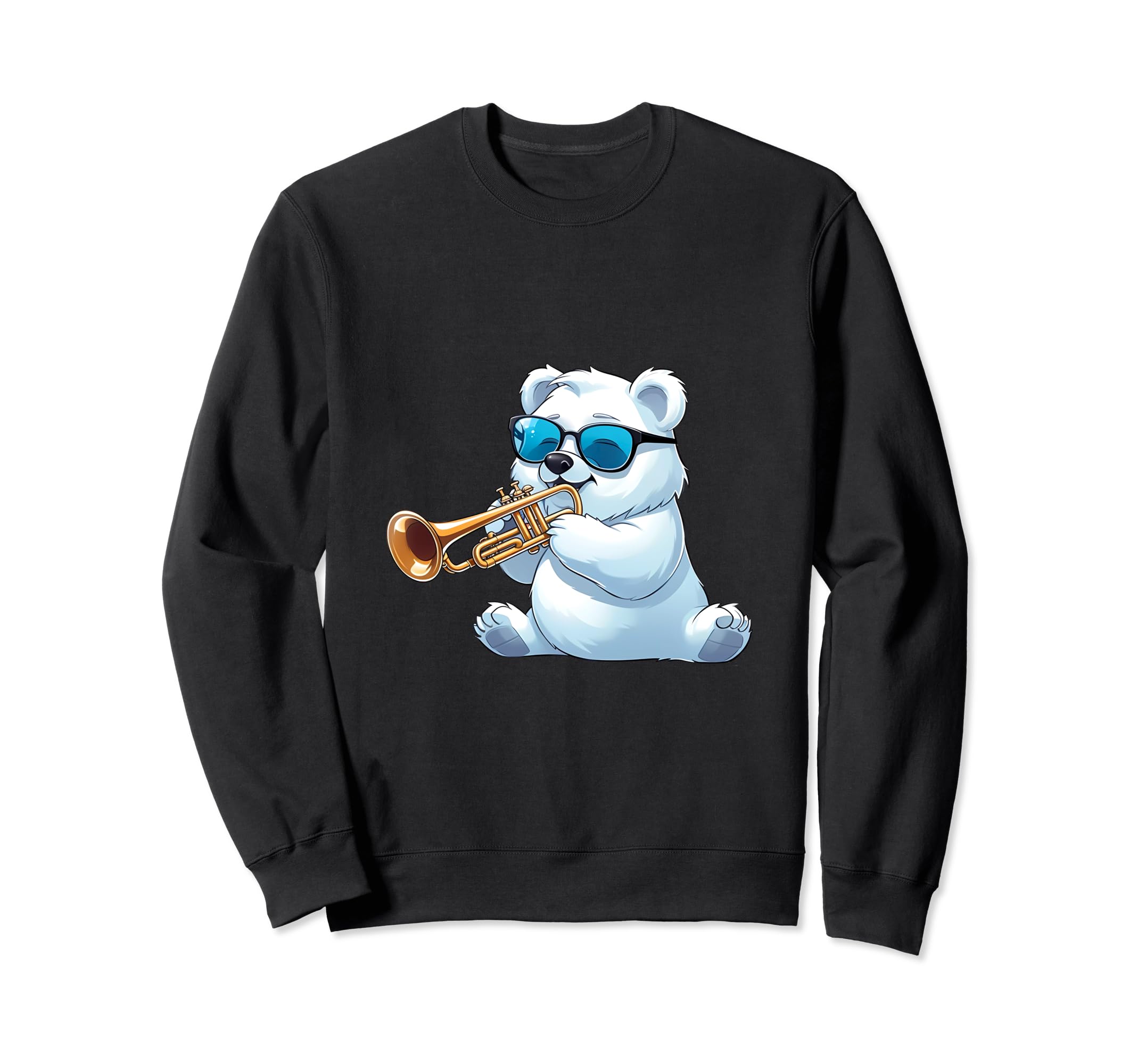 Polar bear Trumpet Designs Sweatshirt