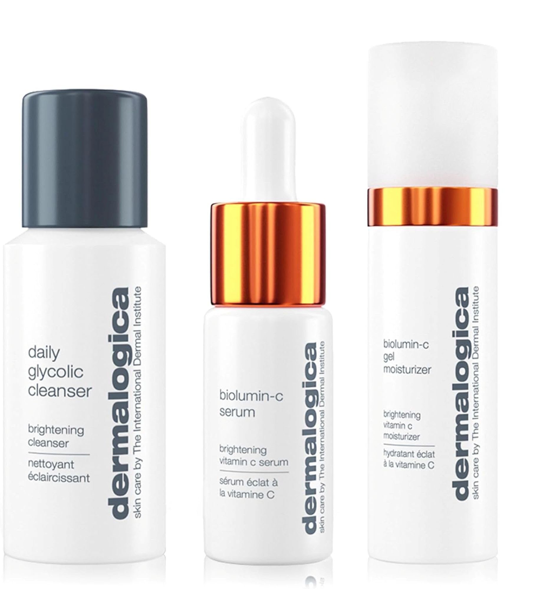Daily Brightness Boosters Kit, Daily Glycolic Cleanser 28ml, BioLumin-C Serum 8ml, BioLumin-C Gel Moisturiser 14ml, Brightens, Conditions, Hydrates, Skincare Routine Essentials