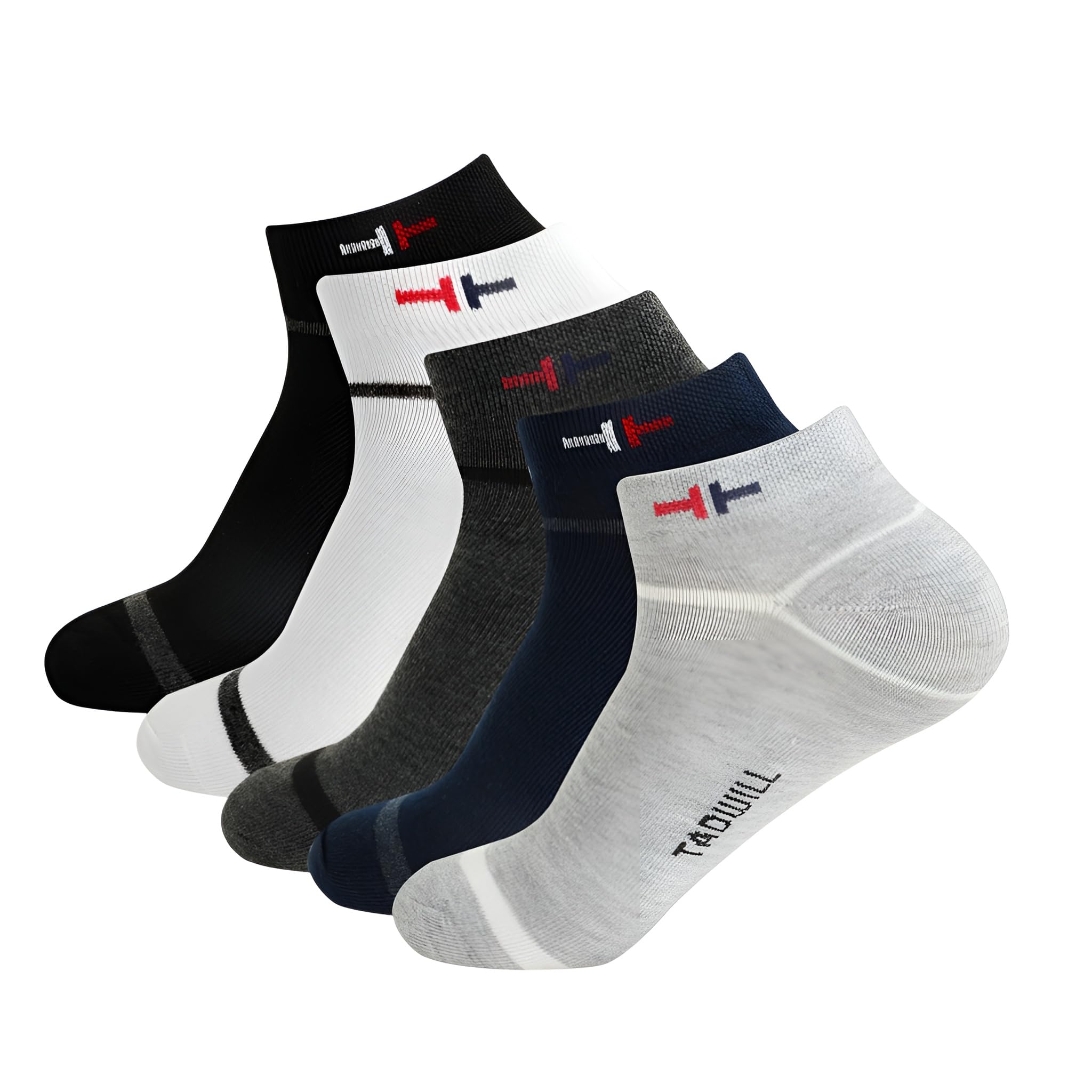tadwill Men’s Cotton Ankle-Length Socks | Anti-Odor | Moisture-Absorbent | Inside Soft Fabric | Anti-Bacterial Socks for Boys and Girls (Free Size, Set of 5)-picture-11