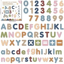 77 PCS Magnetic Letters and Numbers Fridge Magnets ABC Alphabet 123 Math Educational Learning Refrigerator Whiteboard