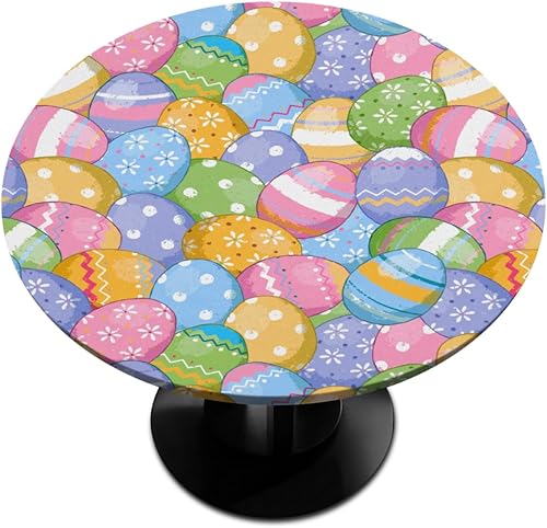 Vista 139 de cfpolar Mantel redondo ajustable de verano, hojas de palma tropical, borde elástico, mantel redondo lavable para uso en interiores y exteriores, se