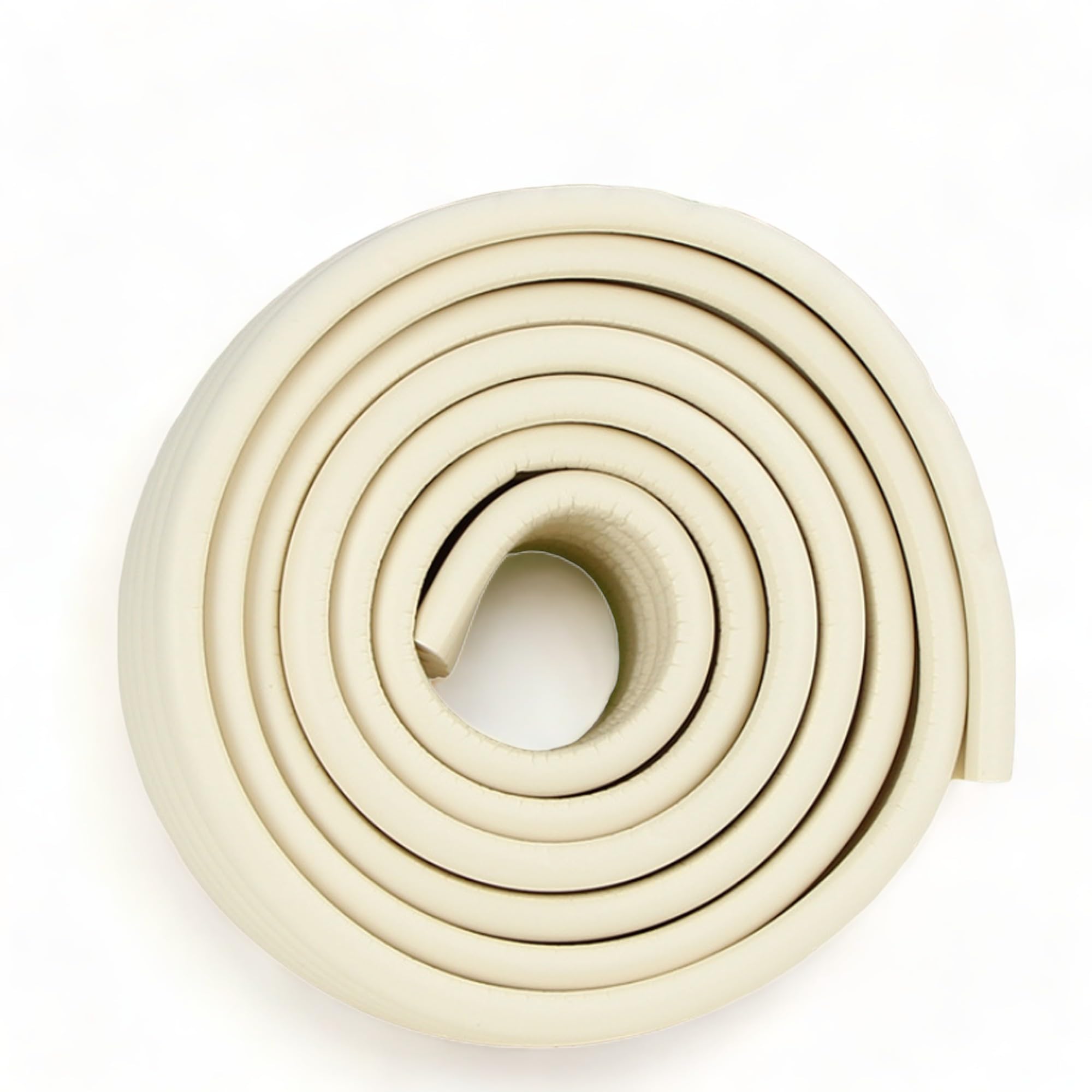 (W-Shaped) 2M Kids Safety Foam Rubber Bumper Strip Table Edge Corner Protector (BIEGE)