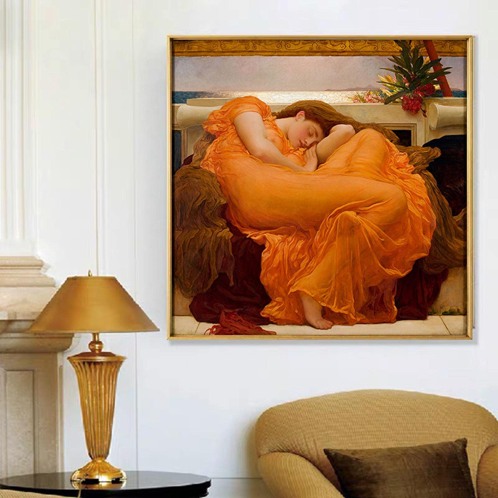 Amazon.co.jp: 有名な抽象的なオレンジ色の眠れる森の美女のポスターと