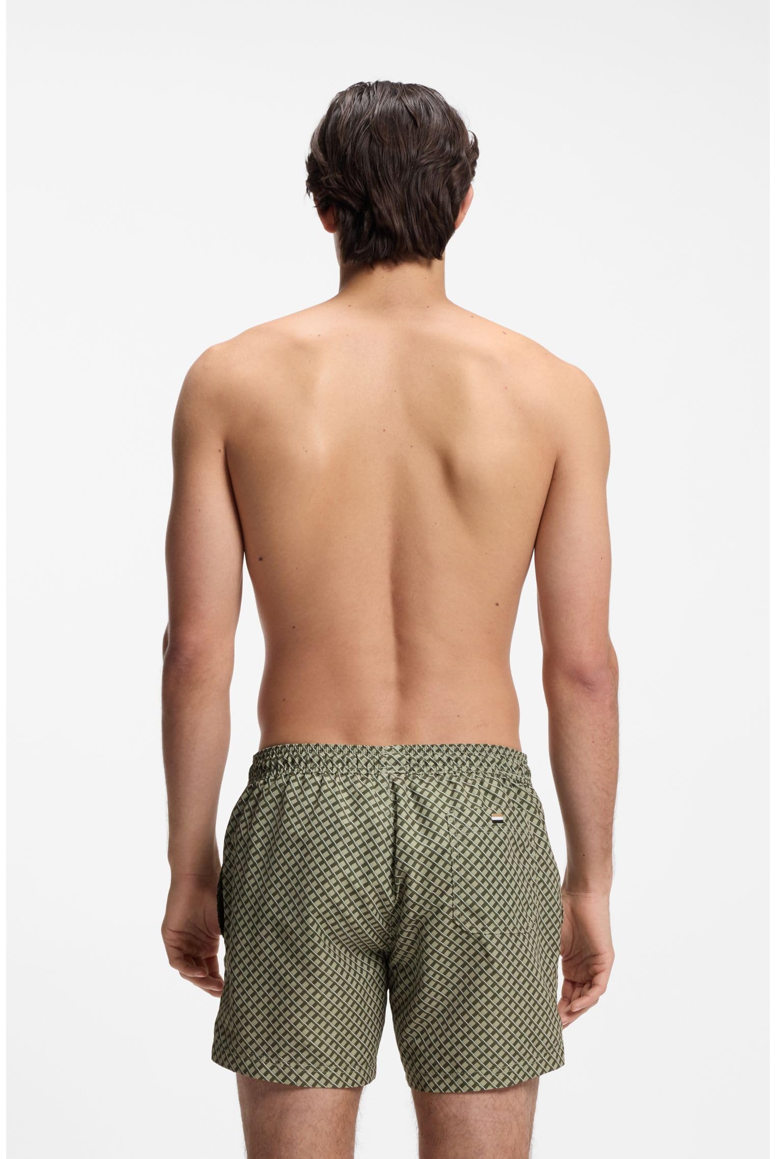 BOSS Short De Bain Imprimé avec Badge Logoté