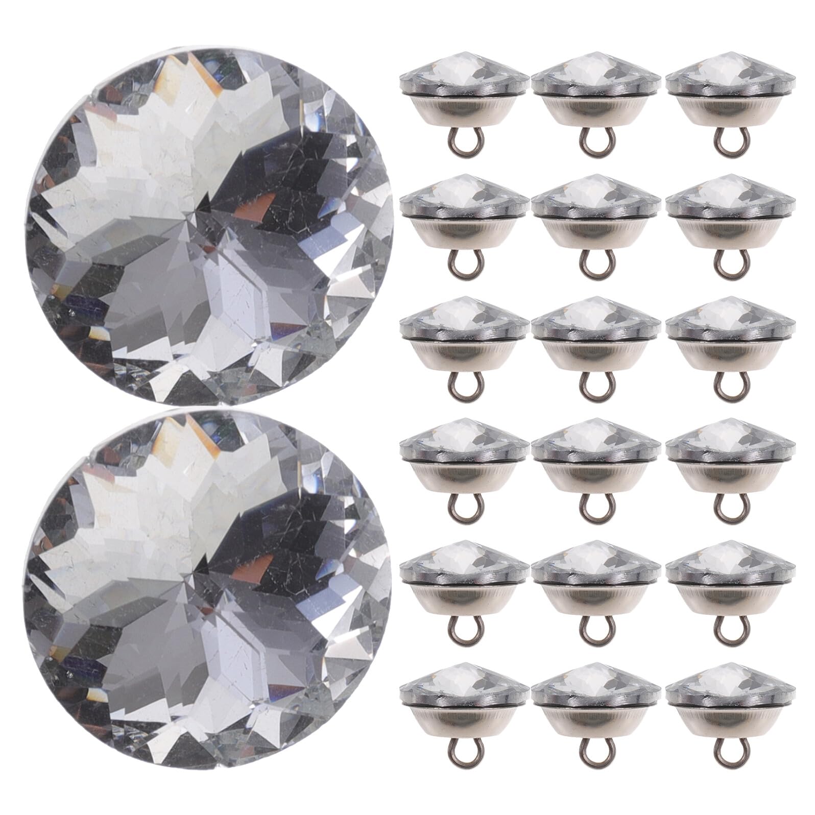 Boutons strass ameublement 20mm en cristal transparent pour couture de canape lot de 100