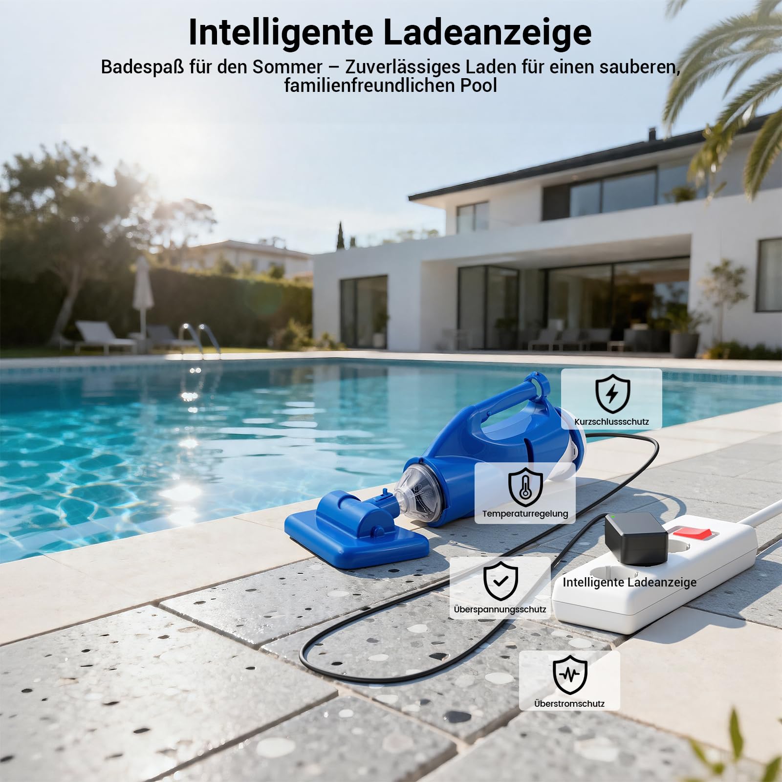 8.4V Ladegerät für Poolsauger Kompatibel mit Pool Blaster Catfish Li Ultra 21051DL/22151EL/26051SL Poolroboter Schwimmzubehör Netzkabel DC-Adapter
