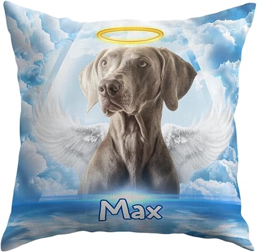 Funda de almohada conmemorativa personalizada para mascotas, regalos conmemorativos para perros, gatos con nombre y foto personalizados, regalo de