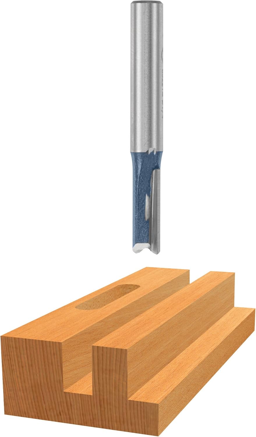Bosch 85459M 1/4 in. x 1 in. Carbide Tipped 2-Flute Straight Bit