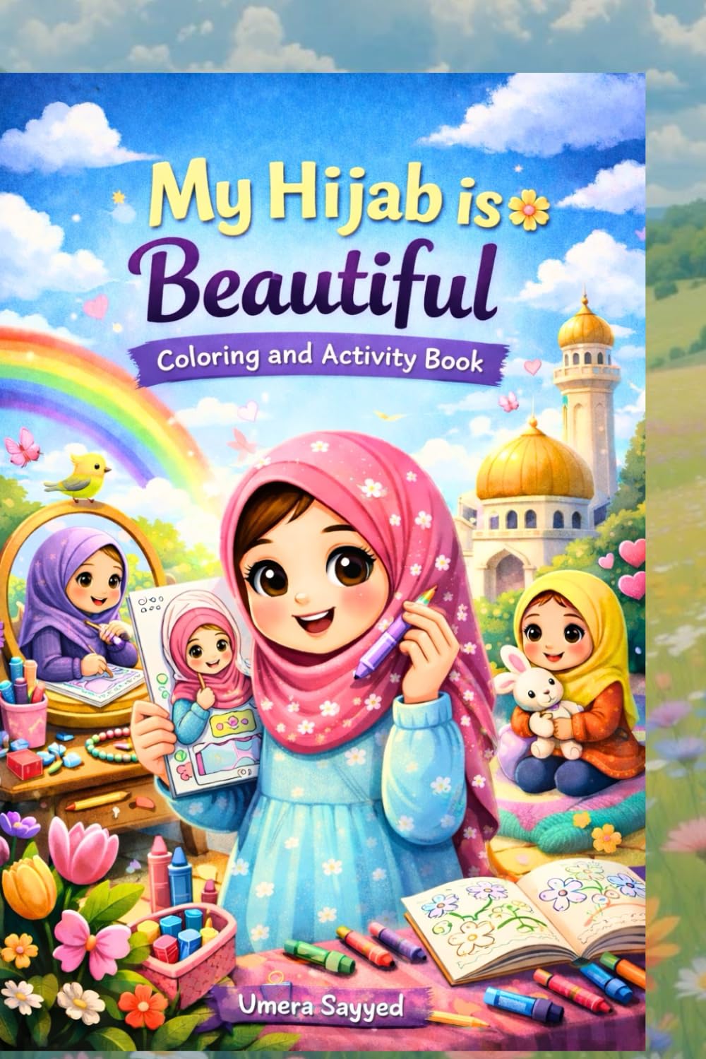 My hijab is beautiful.: 50 + Fun Coloring and Activity Book for Girls Ages 5–12.