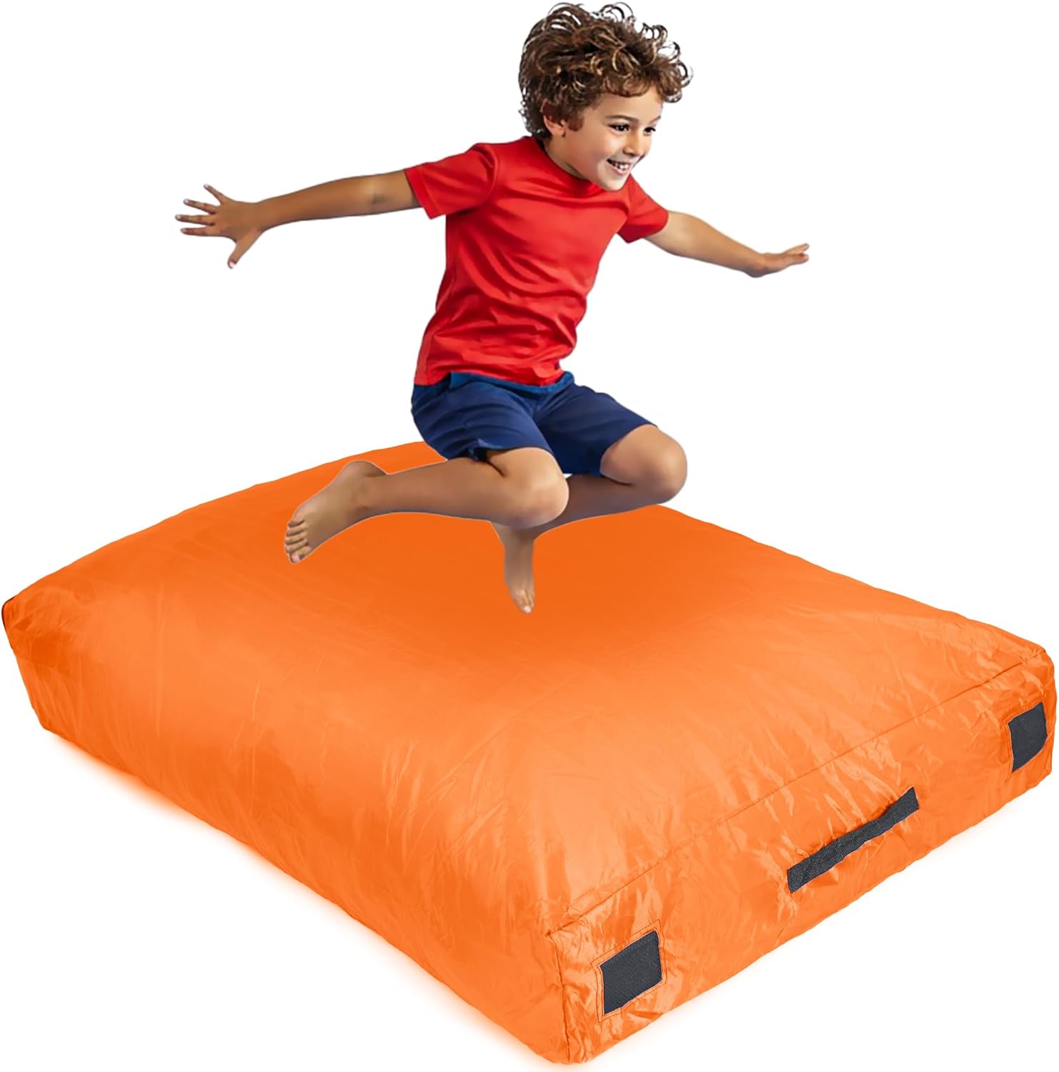 SaferBounce Crash Pad for Kids Sensory | Big 5Ft x 5Ft Or 3Ft x 4Ft | Autism Sensory Crash Mat for Jumping & Play | Crashpad | Soft Foam Landing Pad for Kids | Giant Pillow Mat | Climbing & Gymnastics