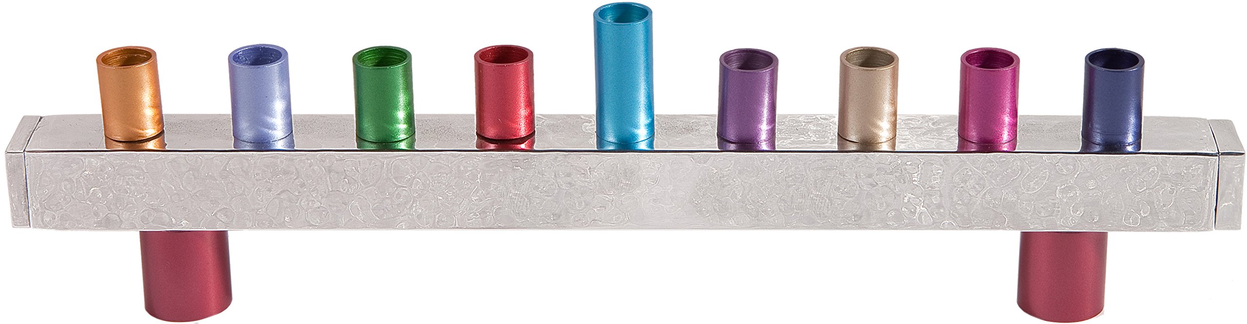 Majestic GiftwareYE-HMU-1 Anodized Classic Chanukah Menorah, 12" x 7", Multicolor