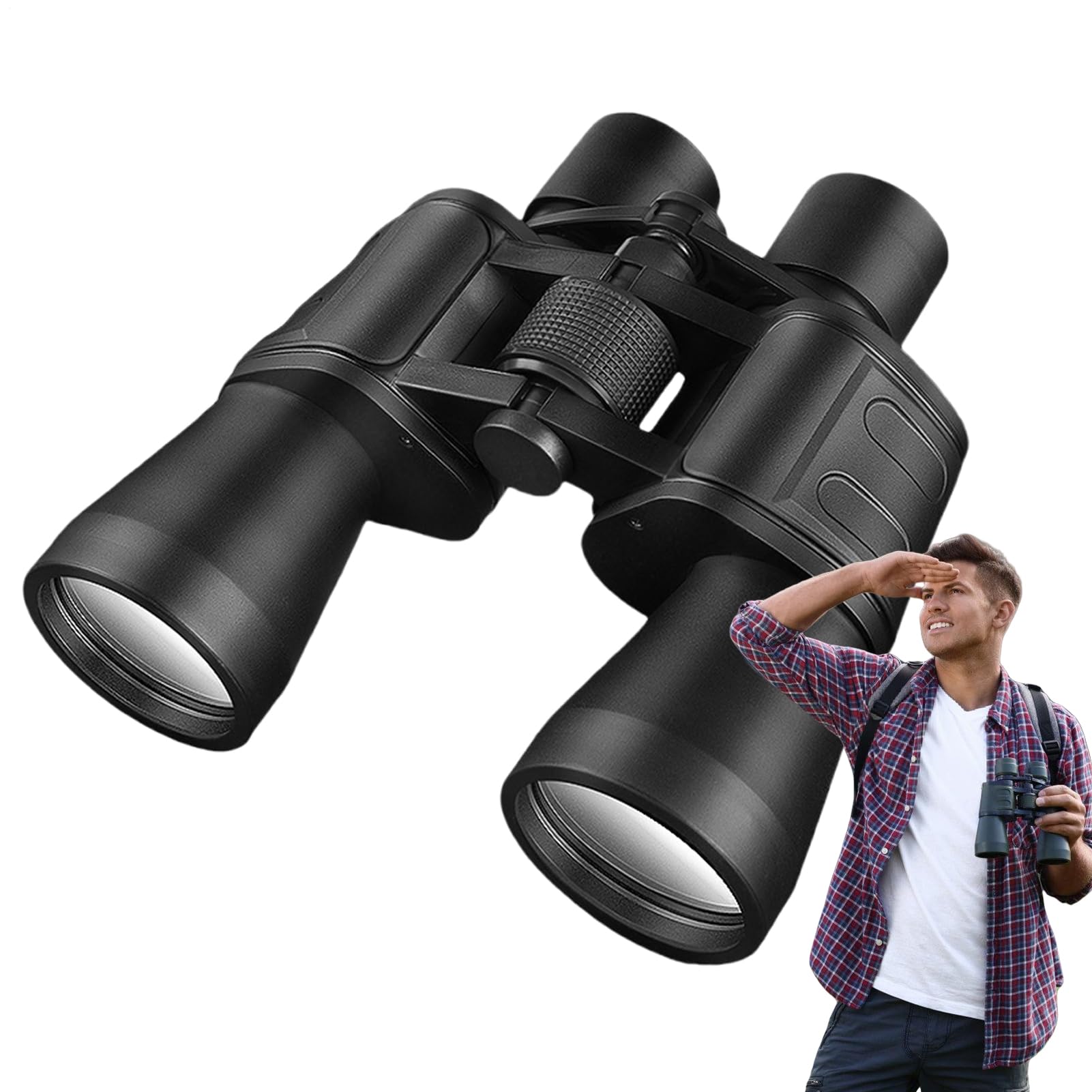Binoculars with Night Vision | Portable 20x50 HD Binoculars Large View,Lightweight Long Distance with Strap and Case for Outdoor Activities