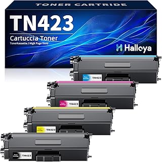 Halloya TN423 TN-423 TN-423BK TN421 Toner Cartridge Compatible with Brother MFC-L8690CDW HL-L8260CDW DCP-L8410CDW HL-L8360CDW MFC-L8900CDW TN-423C TN-423Y TN-423M (Pack of 4)