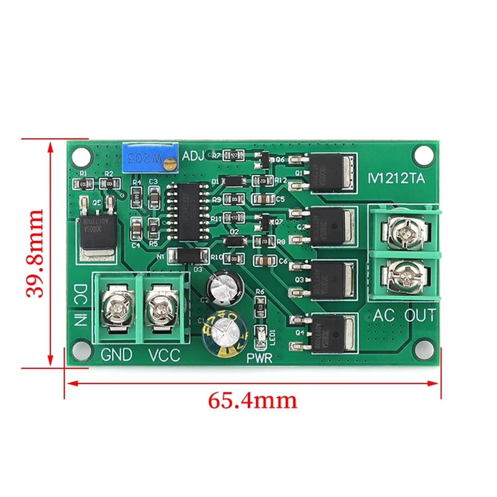Scheda inverter a onda quadra da 12V a AC12V 100W 50Hz fai-da-te(5pcs)