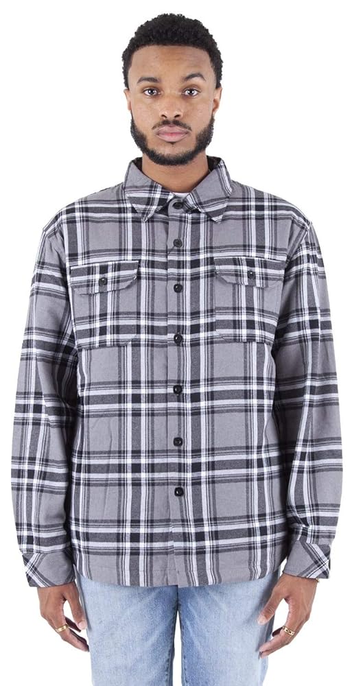 Shaka Wear Men's Plaid Shirts – Flannel Hooded Long Sleeve