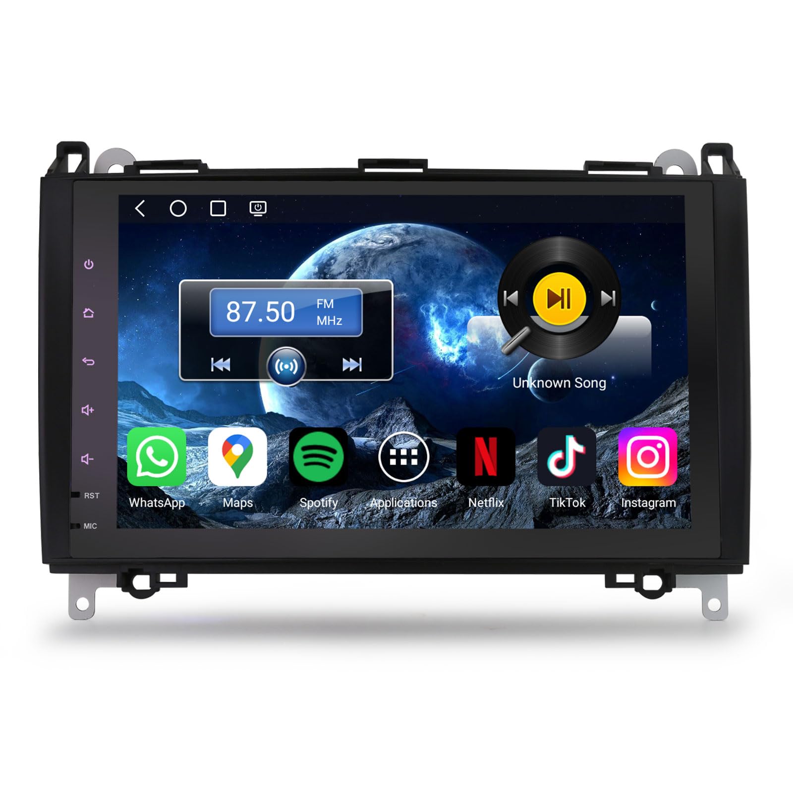 Erisin 9" 8-Core 4GB+64GB Android 14 Autoradio Bluetooth per Mercedes Classe B W245 Classe A W169 B200 W639 Viano Vito Sprinter VW Crafter GPS Navigatore CarPlay Android Auto WiFi 4G DSP DAB+ Canbus
